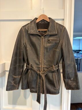 Vintage Winlit Distressed Leather Jacket